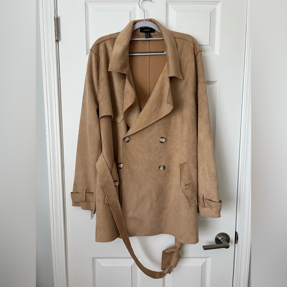 Forever 21 Suede Trench coat